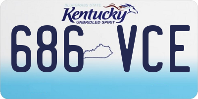 KY license plate 686VCE
