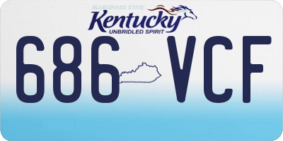 KY license plate 686VCF