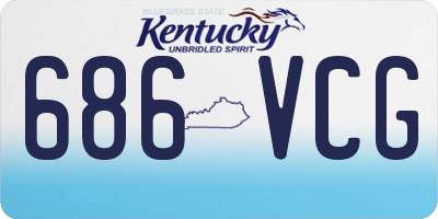 KY license plate 686VCG