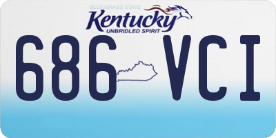 KY license plate 686VCI