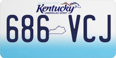KY license plate 686VCJ