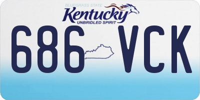 KY license plate 686VCK