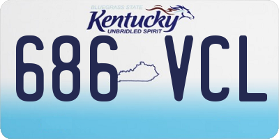 KY license plate 686VCL