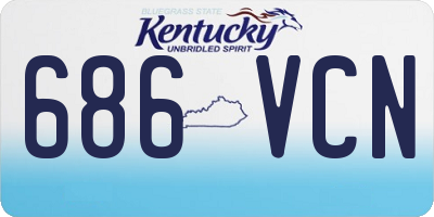 KY license plate 686VCN