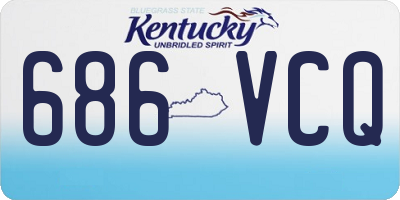 KY license plate 686VCQ