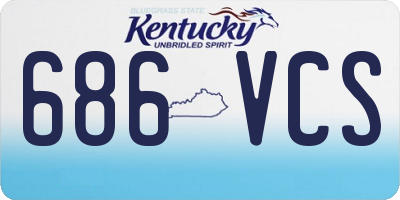 KY license plate 686VCS