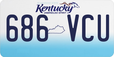 KY license plate 686VCU