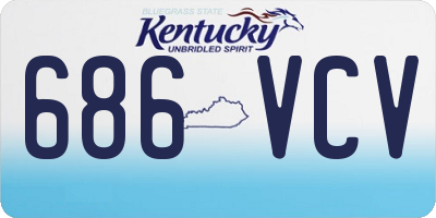 KY license plate 686VCV