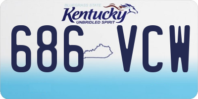 KY license plate 686VCW