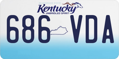 KY license plate 686VDA