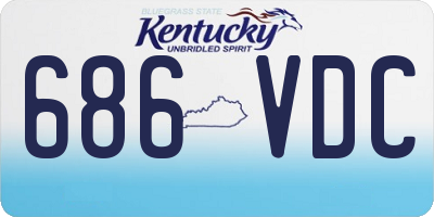 KY license plate 686VDC