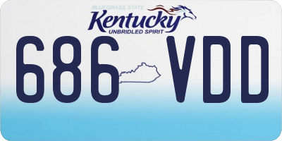 KY license plate 686VDD
