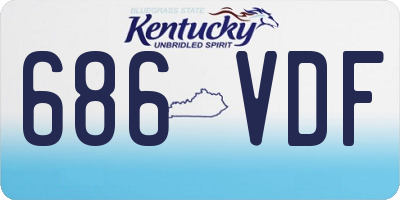 KY license plate 686VDF