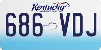 KY license plate 686VDJ