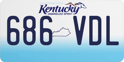 KY license plate 686VDL
