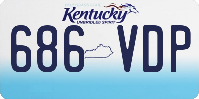 KY license plate 686VDP