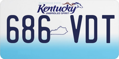KY license plate 686VDT