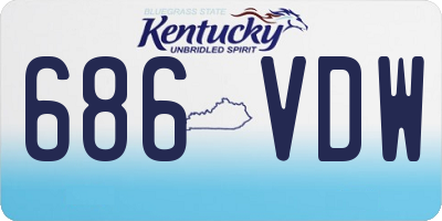 KY license plate 686VDW