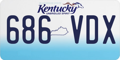 KY license plate 686VDX
