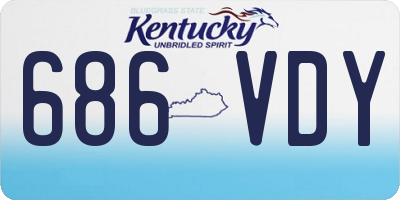 KY license plate 686VDY