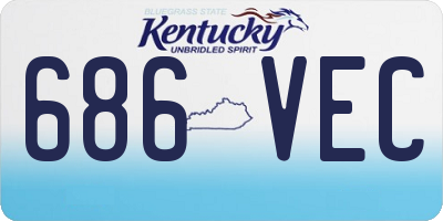 KY license plate 686VEC