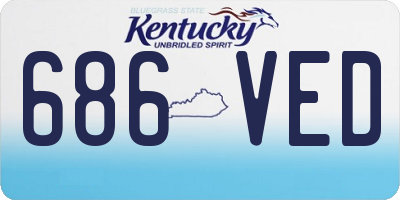 KY license plate 686VED