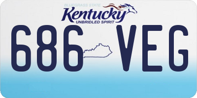 KY license plate 686VEG