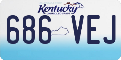 KY license plate 686VEJ