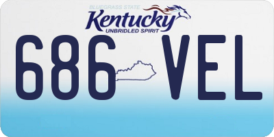 KY license plate 686VEL