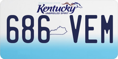 KY license plate 686VEM