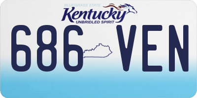 KY license plate 686VEN