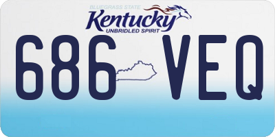 KY license plate 686VEQ