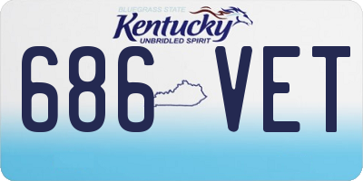 KY license plate 686VET