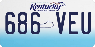 KY license plate 686VEU