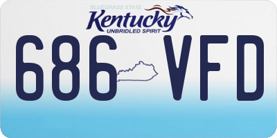 KY license plate 686VFD