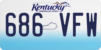 KY license plate 686VFW
