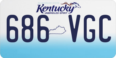 KY license plate 686VGC
