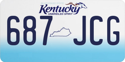 KY license plate 687JCG