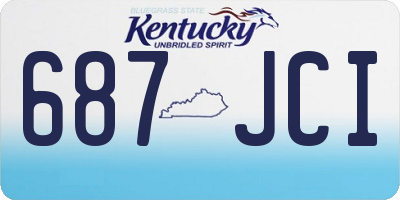 KY license plate 687JCI