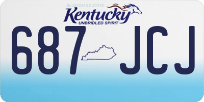 KY license plate 687JCJ