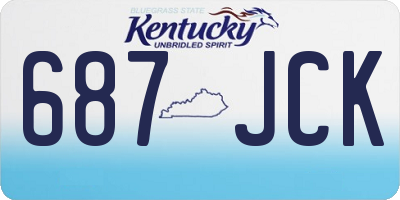 KY license plate 687JCK