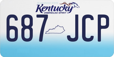 KY license plate 687JCP