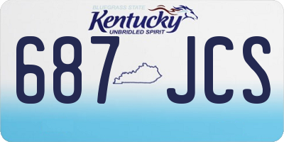 KY license plate 687JCS