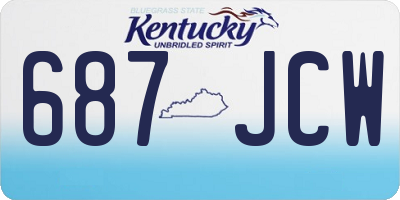KY license plate 687JCW