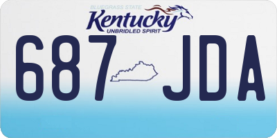 KY license plate 687JDA