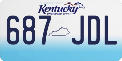 KY license plate 687JDL