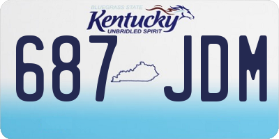 KY license plate 687JDM