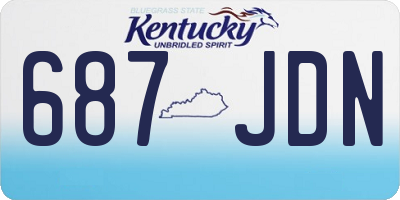 KY license plate 687JDN