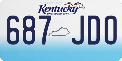 KY license plate 687JDO