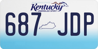 KY license plate 687JDP